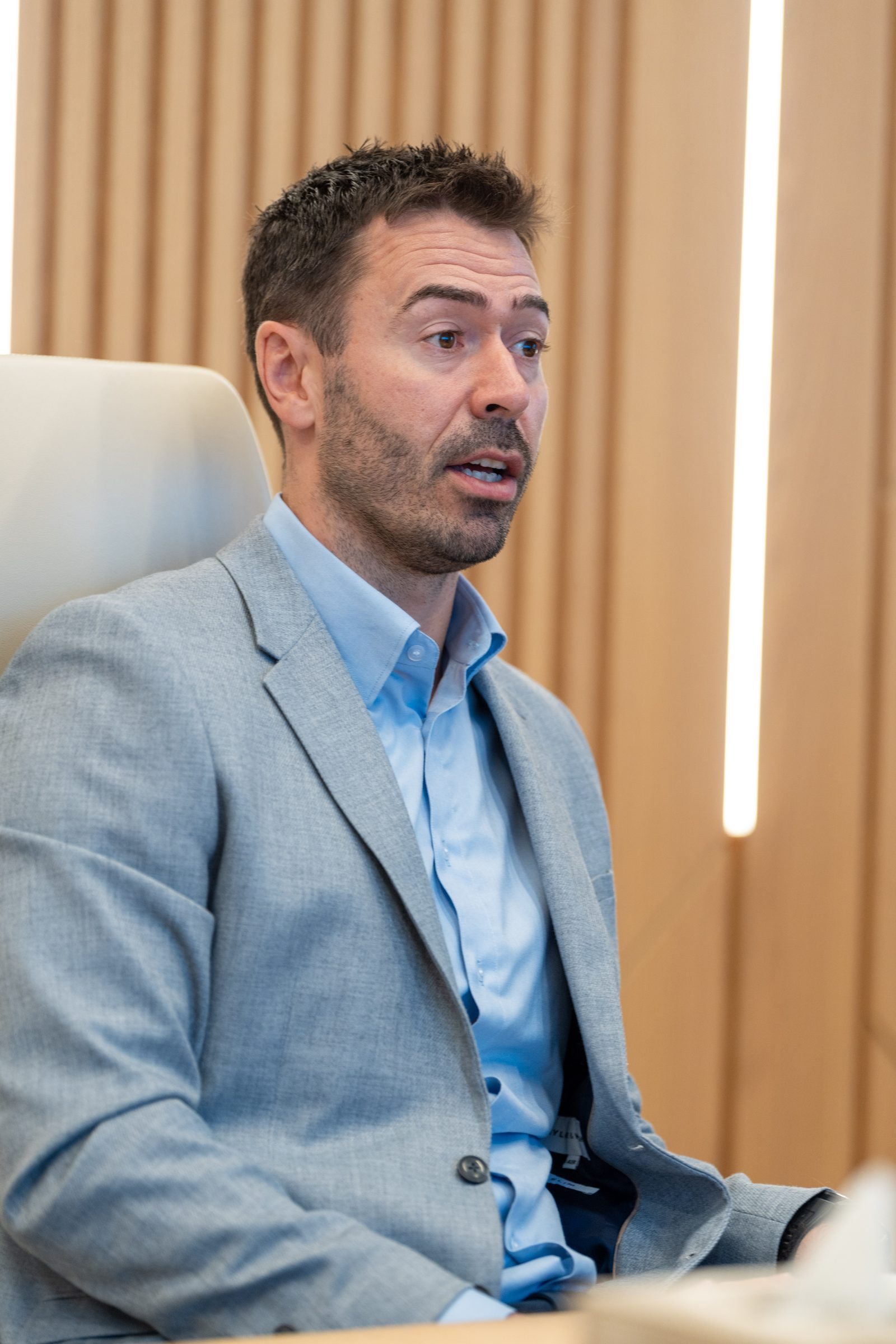 Paul in conversation during a one-to-one session